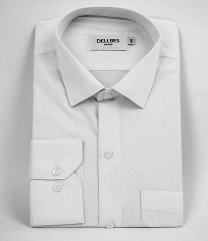 قميص سادة قطن Classic-fit