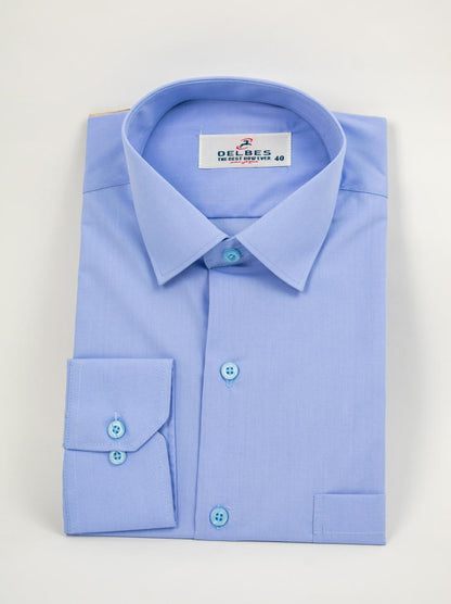قميص سادة قطن Classic-fit