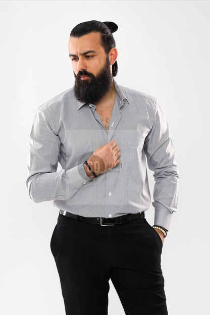 قميص سادة قطن Classic-fit