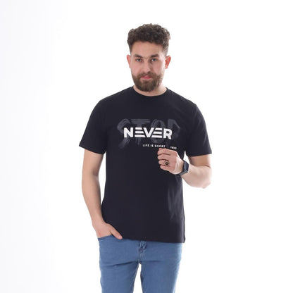 تيشيرت راوند مطبوع Never
