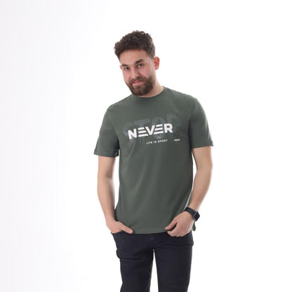 تيشيرت راوند مطبوع Never
