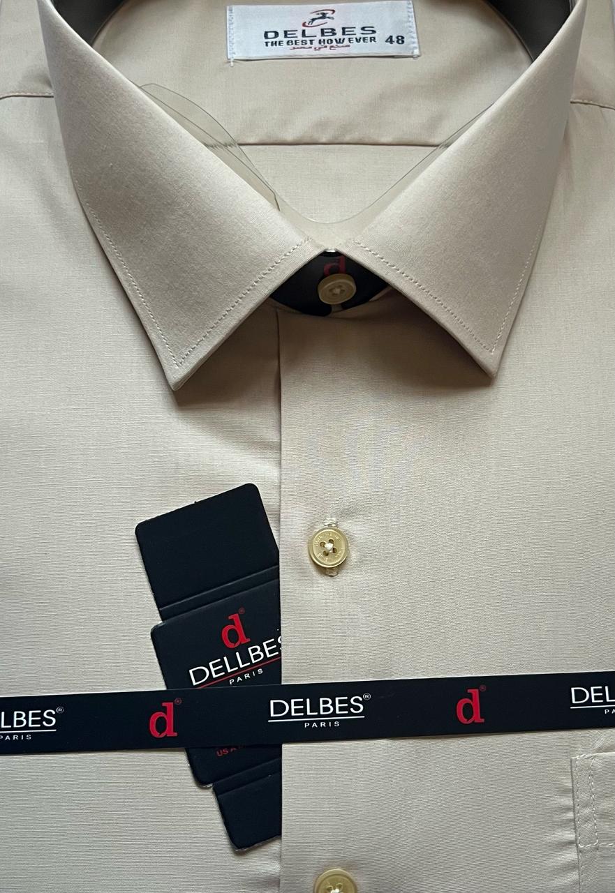 قميص سادة قطن Classic-fit