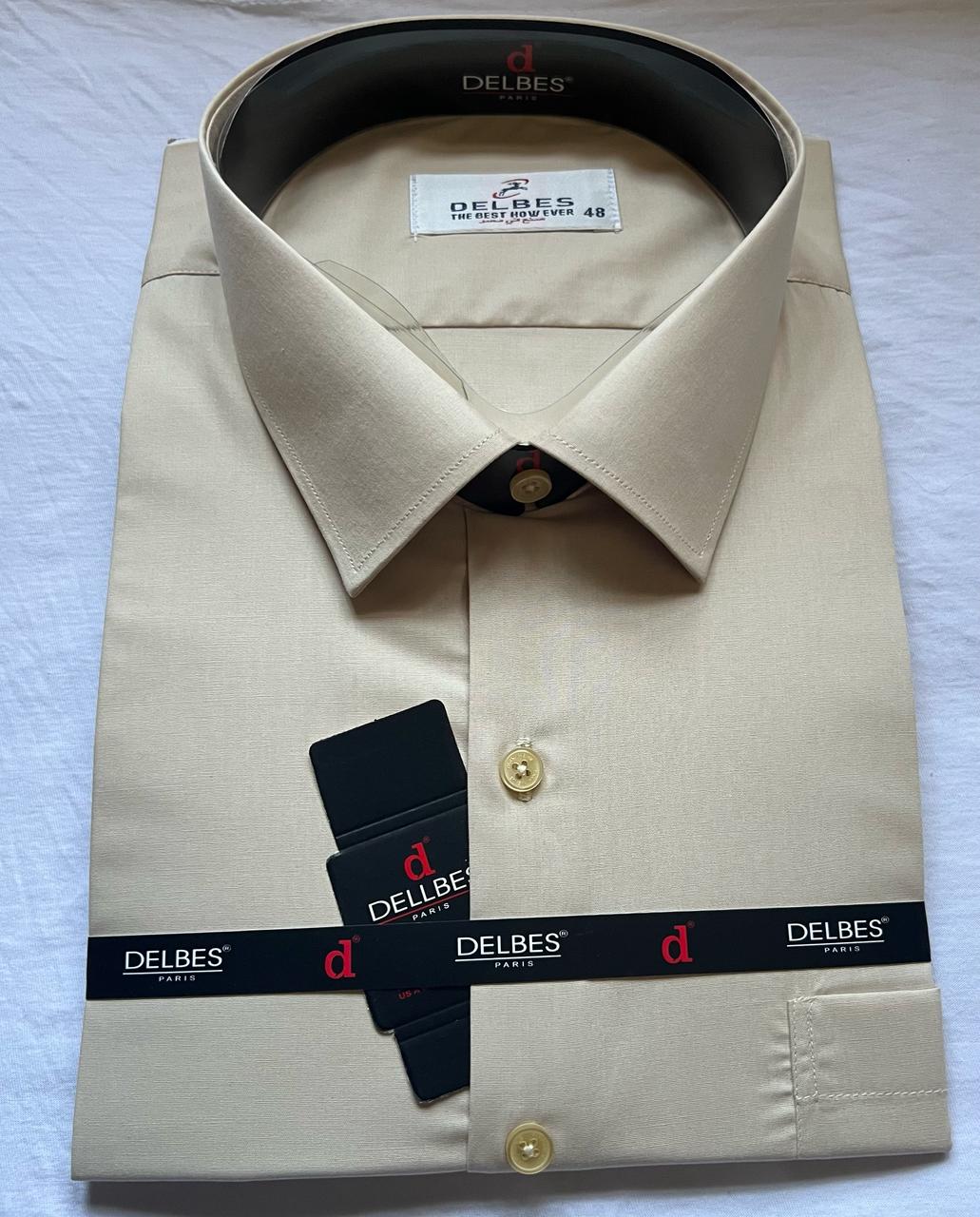 قميص سادة قطن Classic-fit