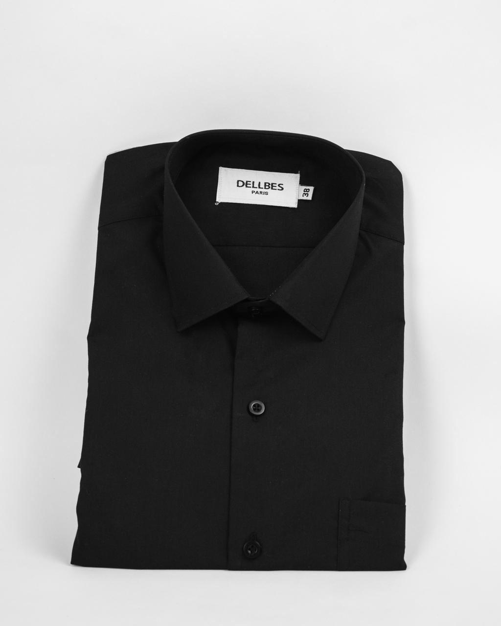 قميص سادة قطن Classic-fit